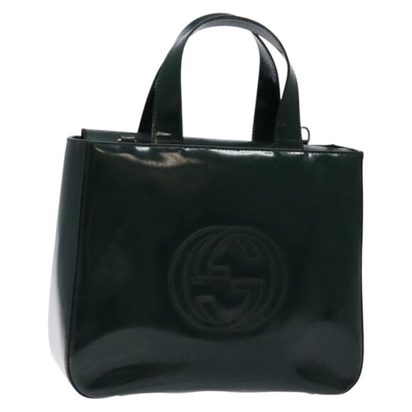 GUCCI Hand Bag Enamel Green Silver - Picture 10 of 16